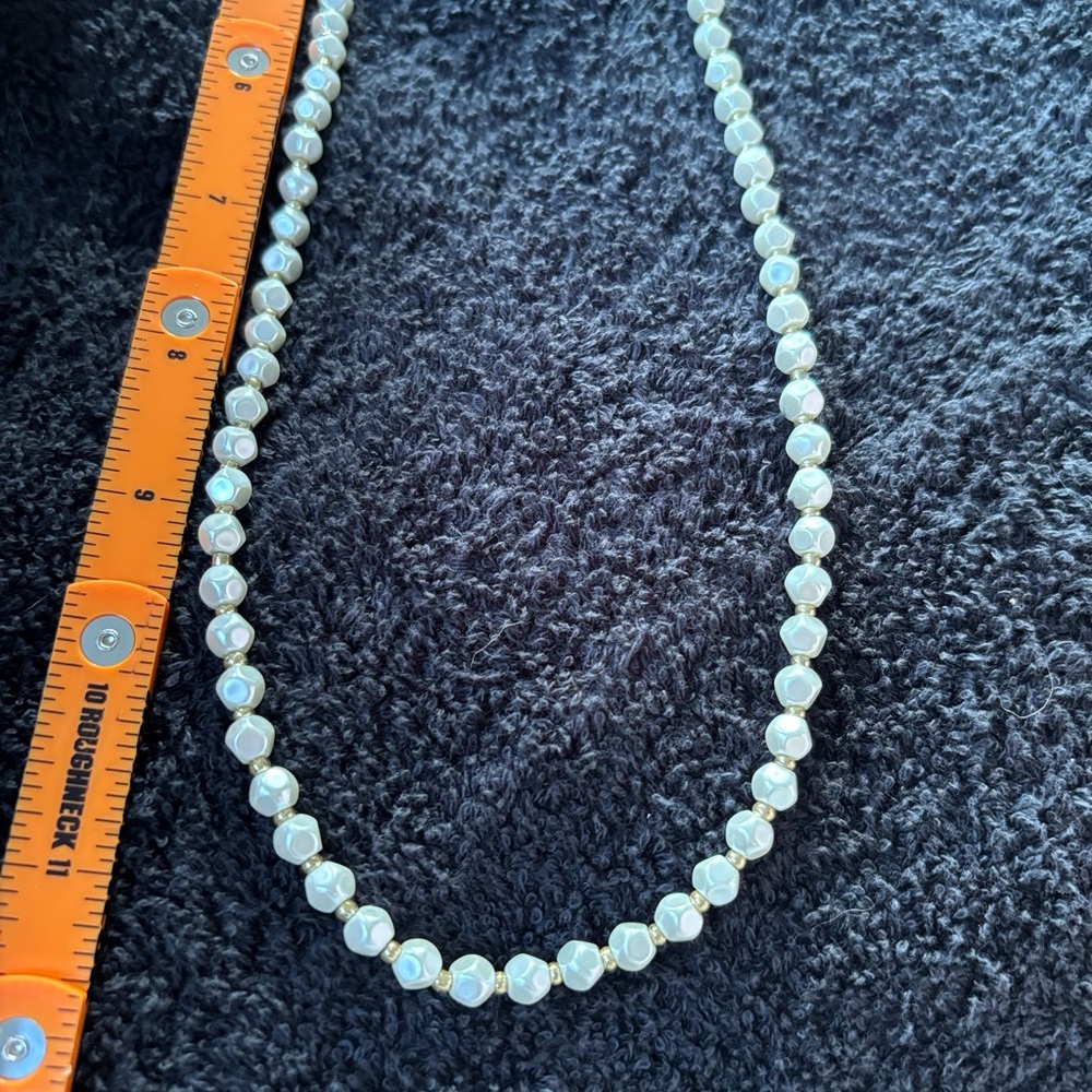 Talbots Semi Precious Pearl Beaded Necklace Gold Tone NWT Classic - Picture 5 of 7